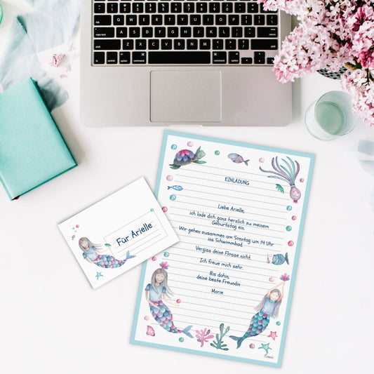Briefpapier Set, Meerjungfrau