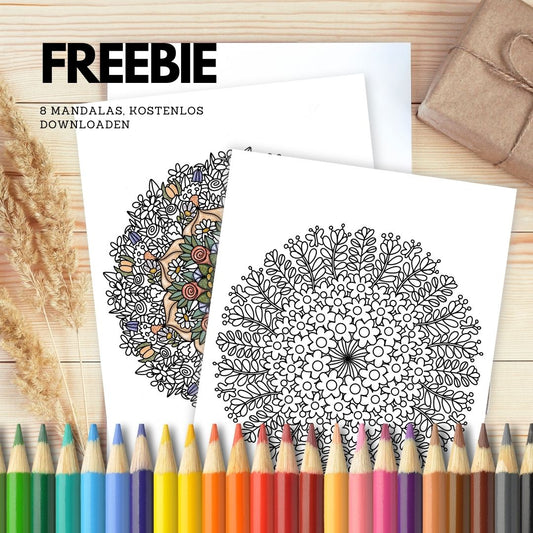 FREEBIE - 8 Mandalas zum Ausmalen