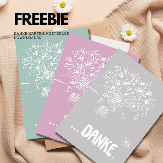 FREEBIE Danke Karten