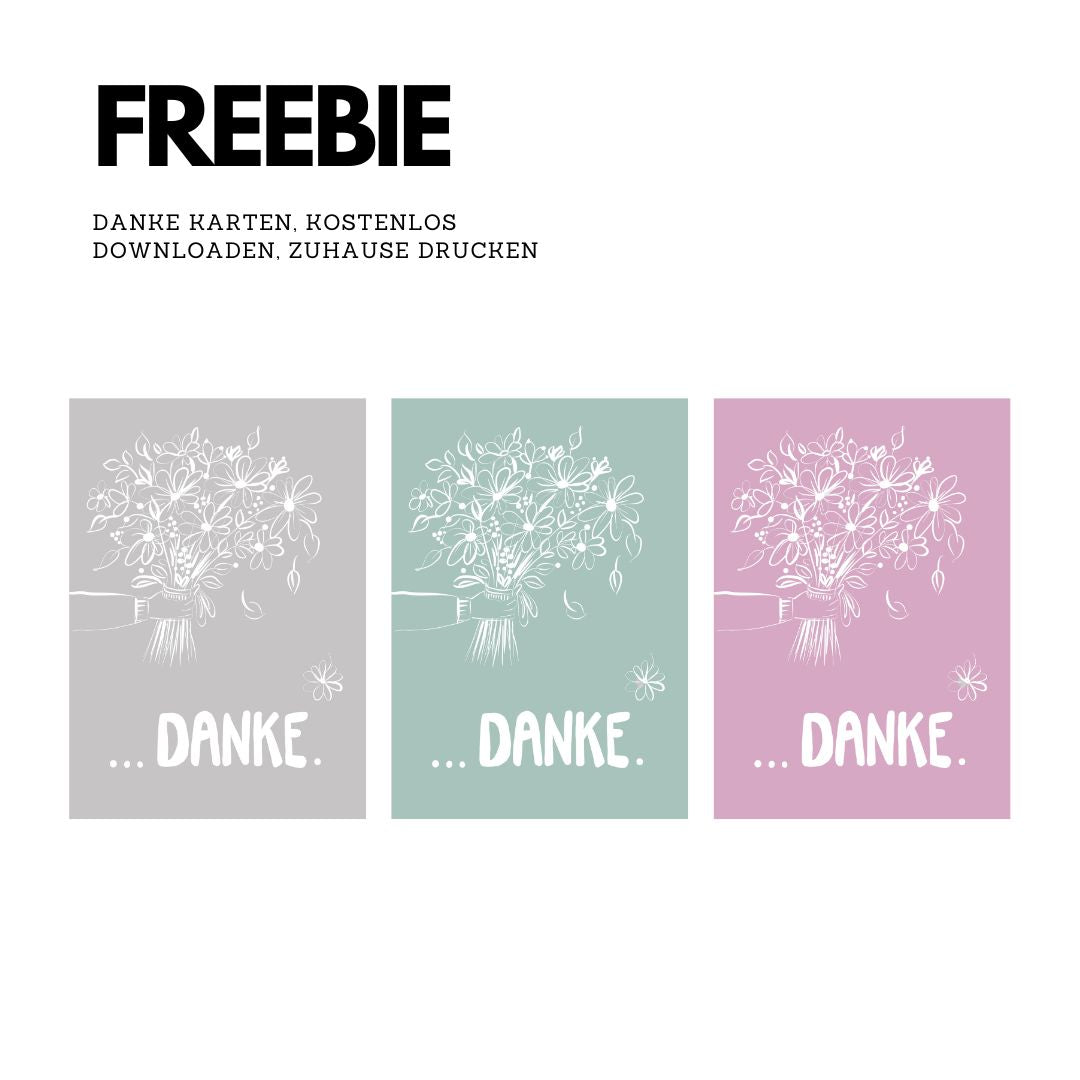 FREEBIE Danke Karten