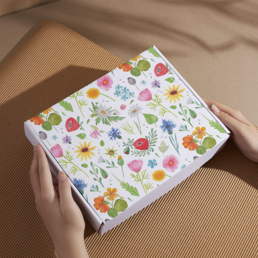 Geschenkpapier A4 zum Ausdrucken – Nachhaltiges Bastelpapier mit Blumenmotiven