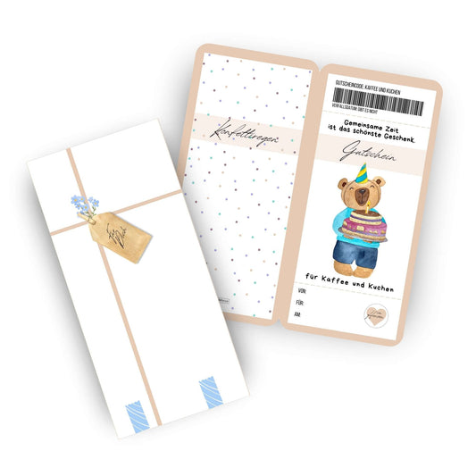 Gutschein-Karte Kaffee und Kuchen