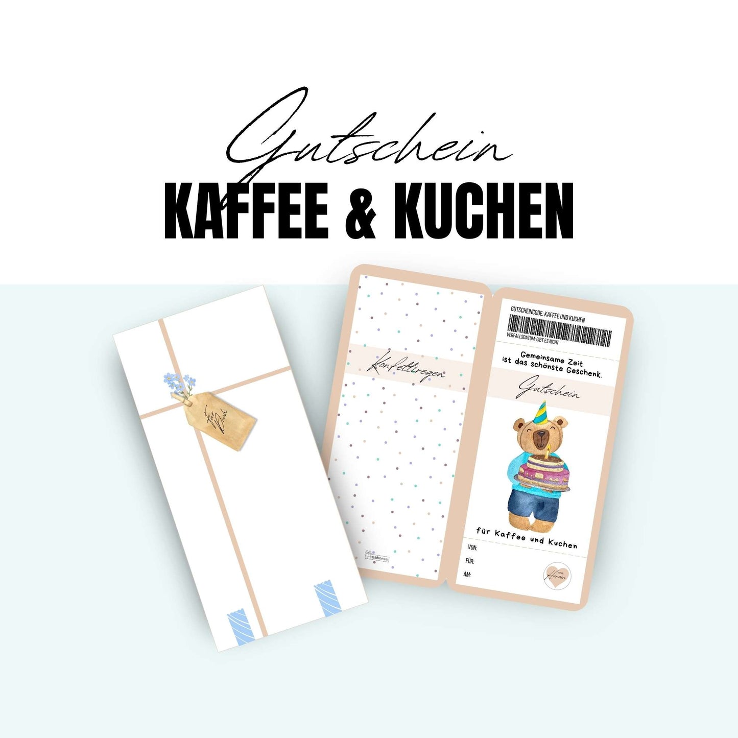 Gutschein-Karte Kaffee und Kuchen