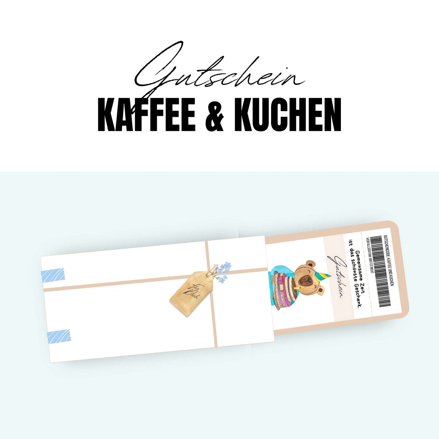 Gutschein-Karte Kaffee und Kuchen