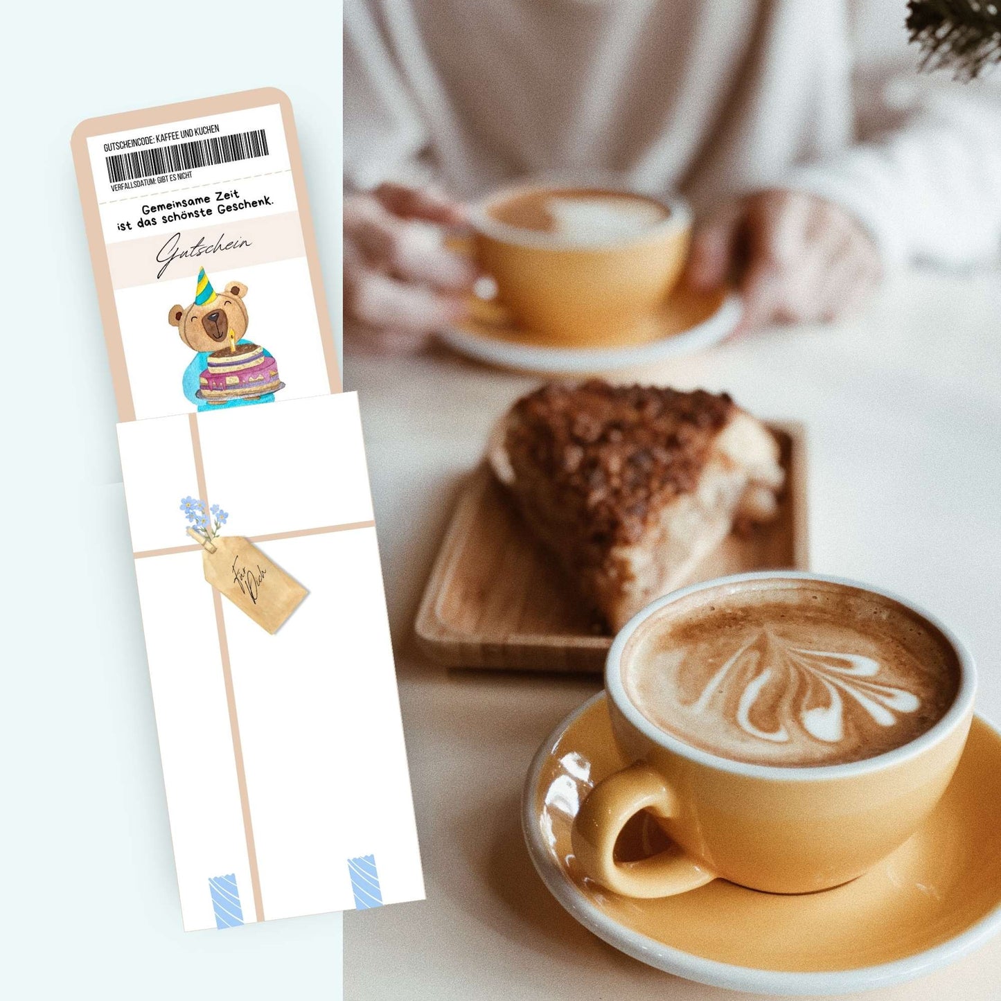 Gutschein-Karte Kaffee und Kuchen
