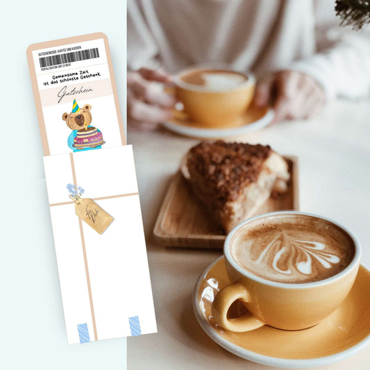 Gutschein-Karte Kaffee und Kuchen
