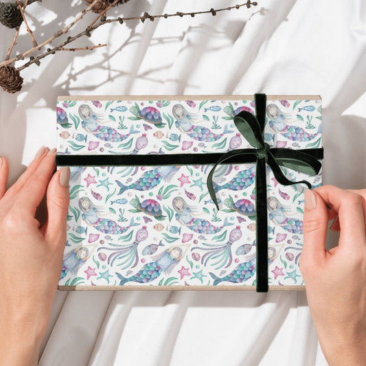 Geschenkpapier A4 zum Ausdrucken – Magische Unterwasserwelt für kreative Geschenke