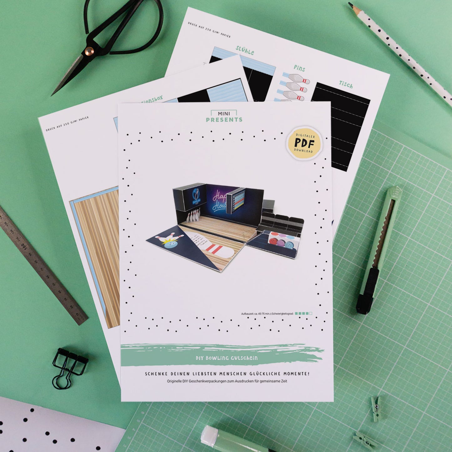 Explosionsbox, Gutschein Bowling