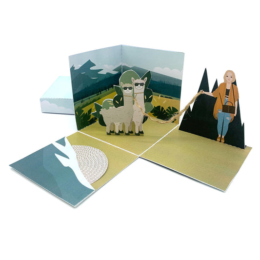 Geschenkbox, Alpaka Wanderung Gutschein