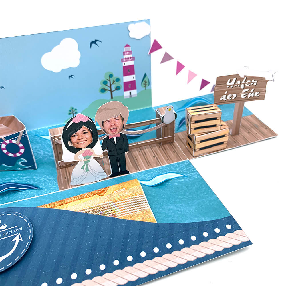 Explosionsbox, Geldgeschenk zur Hochzeit