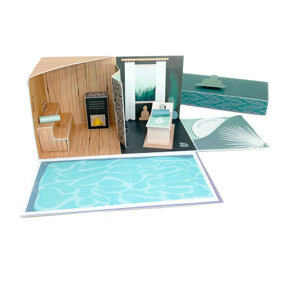 Geschenkbox, Wellness-, Spa-, Sauna-, Massage- Gutschein