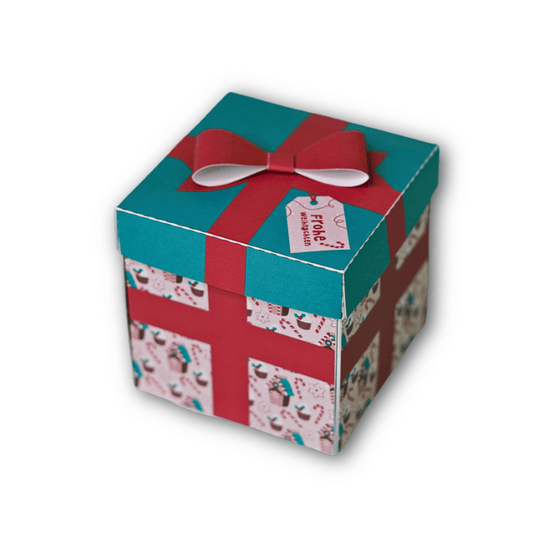 Geschenkbox, Wichtelgeschenk DIY Pop-Up