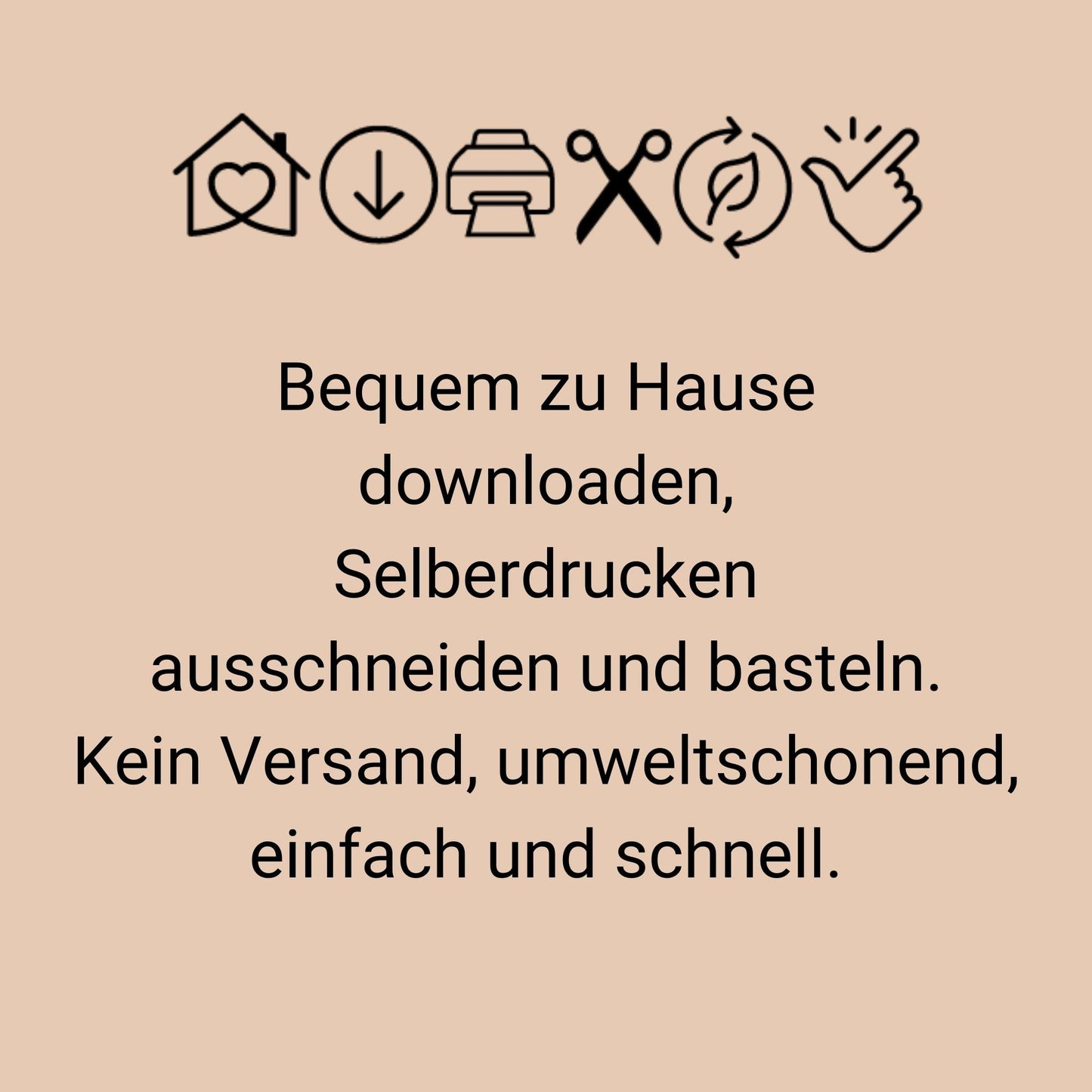 Grußkarte Ente mit Herz – Klappkarte A6 zum Ausdrucken, PDF Druckvorlage mit Umschlag