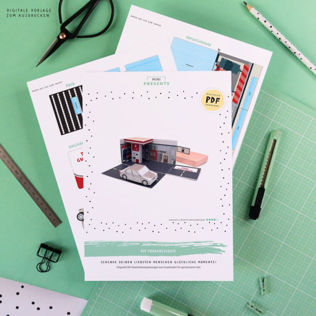 Geschenkbox, Gutschein Tanken