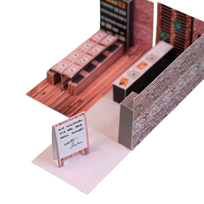 Explosionsbox Kochkurs-Gutschein - Pop-Up Geschenkbox „Ab in die Küche", PDF Bastelvorlage