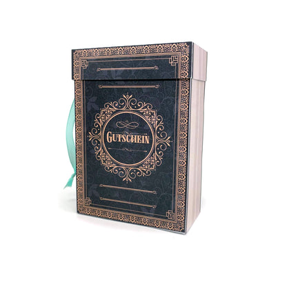Explosionsbox Buch-Gutschein - Pop-Up Geschenkbox Buch, PDF Bastelvorlage